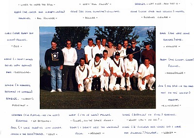 Cricket tour Somerset July 1996